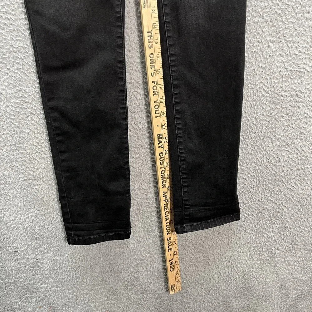 Maurices Jeans Womens Medium Black Denim Low‎ Rise Slim Stretch Preppy Casual